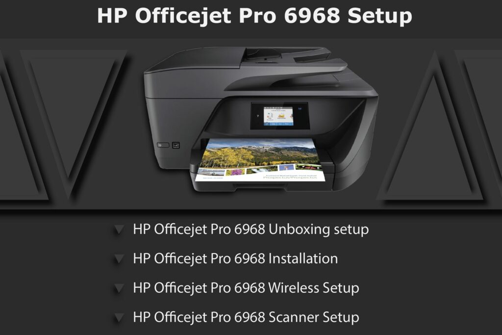 hp officejet pro 6968 all in one: Unbox printer