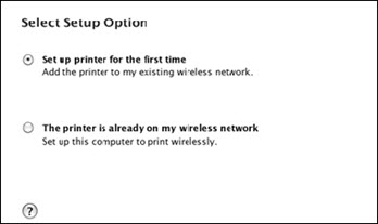The printer is already on my wireless network