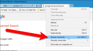 How to reopen closed tabs in your web browser