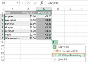 Copy And Paste Formulas In Excel