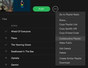 Create Collaborative Playlists on Spotify