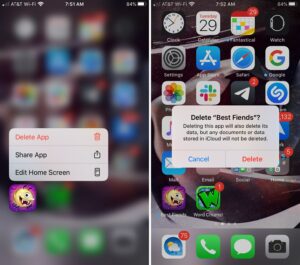 Delete a website shortcut from your iPhone home screen
