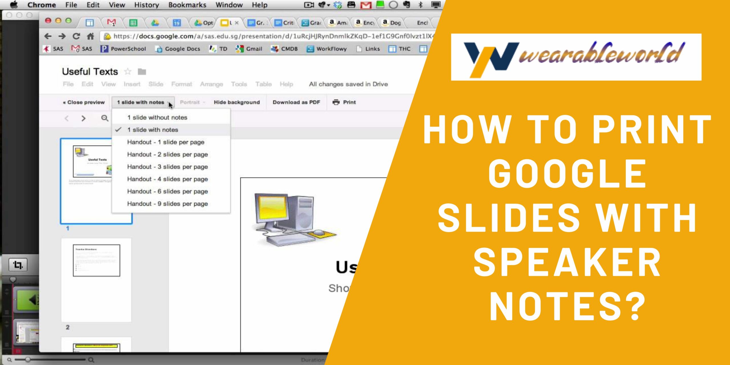 Print Google Slides With Speaker Notes
