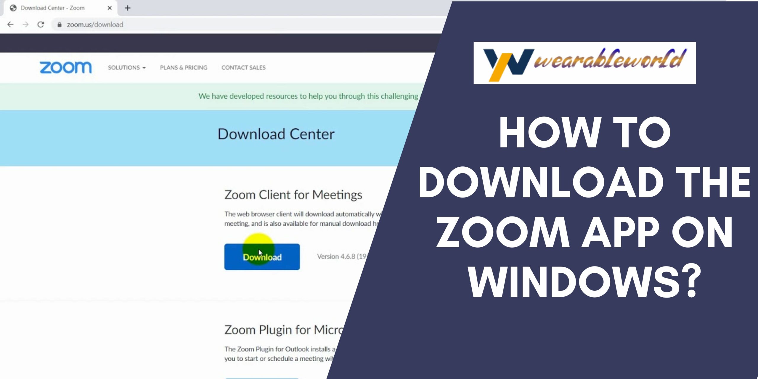 Download the Zoom app on Windows