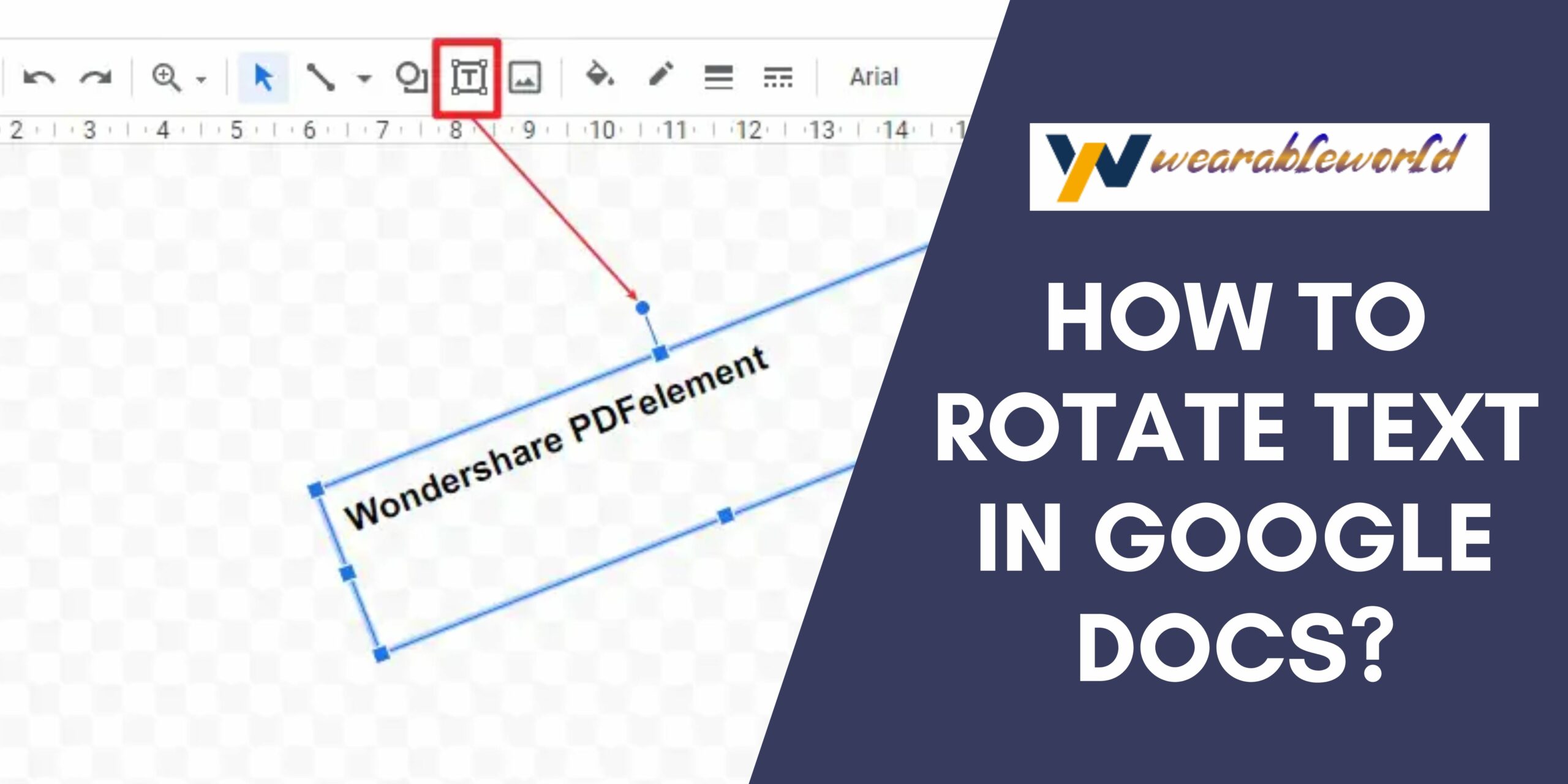 Rotate text in Google Docs