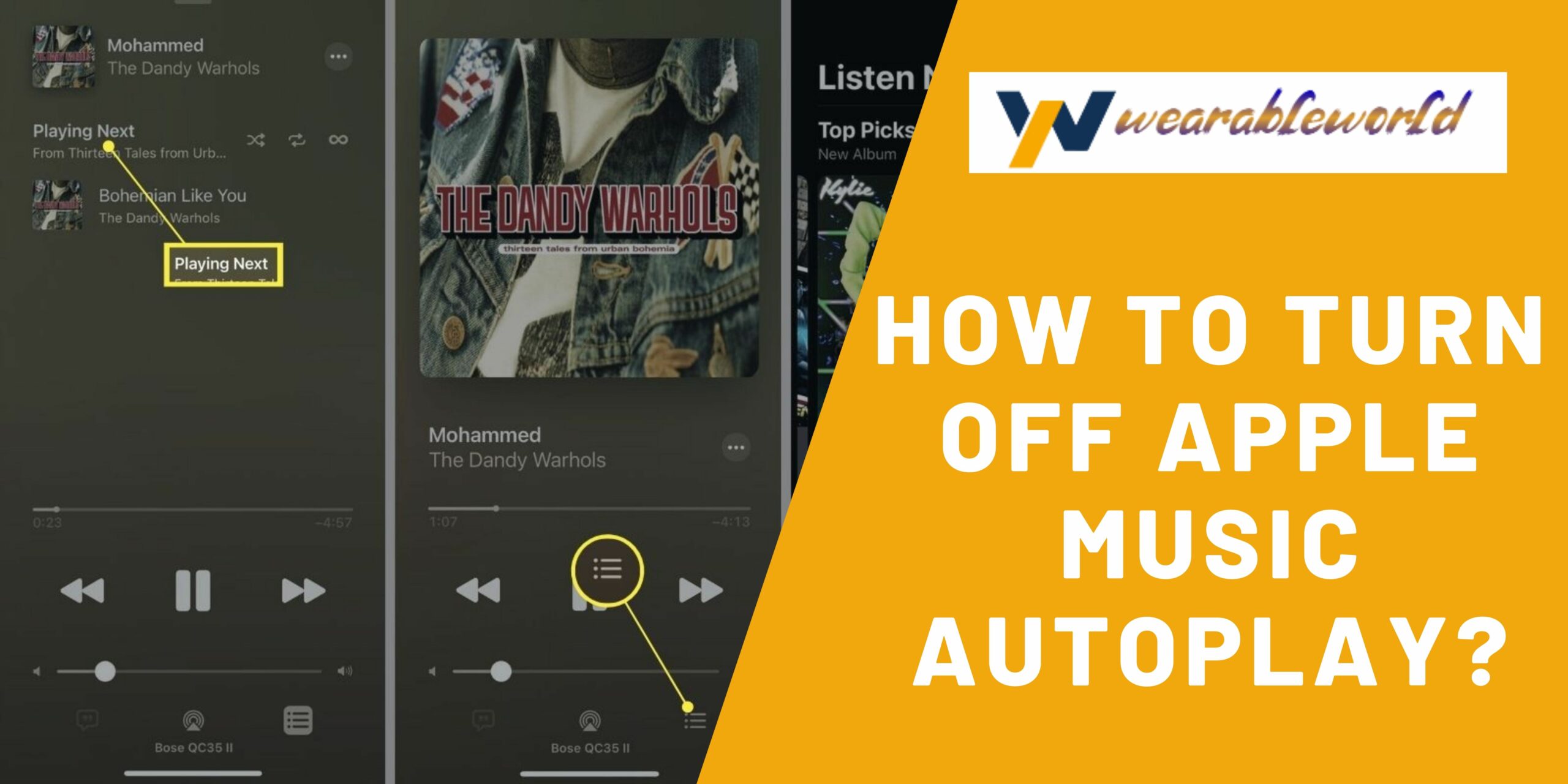 Turn off apple music Autoplay