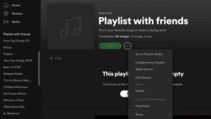 To create a new playlist with a friend