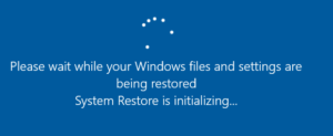 system restoring in windows